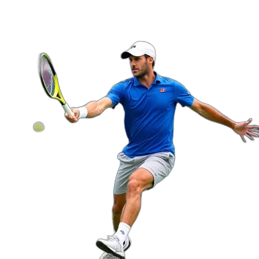 photorealistic, male, tennis, player transparent PNG cut-out