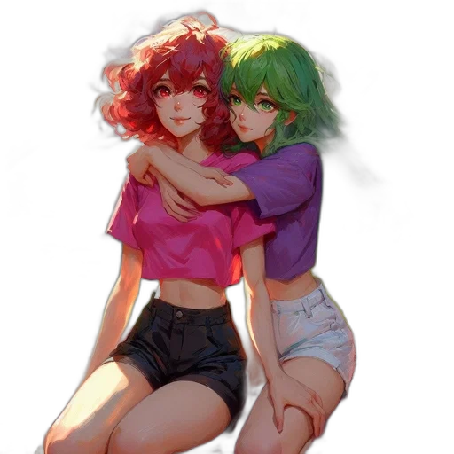 concept art, vaporwave, anime, pixel art transparent PNG cut-out