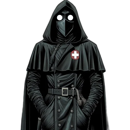 jacket, mask, staff, concept art transparent PNG cut-out