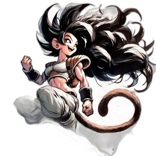 hair, staff, dragon, concept art transparent PNG cut-out