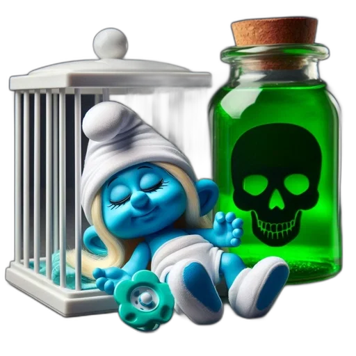 concept art, pixel art, blue, smurf transparent PNG cut-out