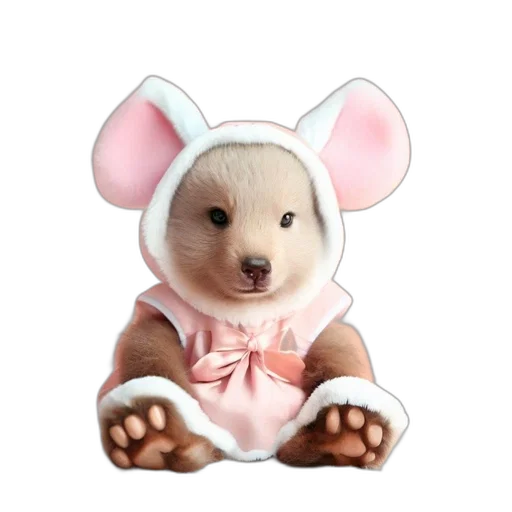 animal, creature, hat, staff transparent PNG cut-out