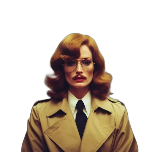 jacket, face, hair, staff transparent PNG cut-out