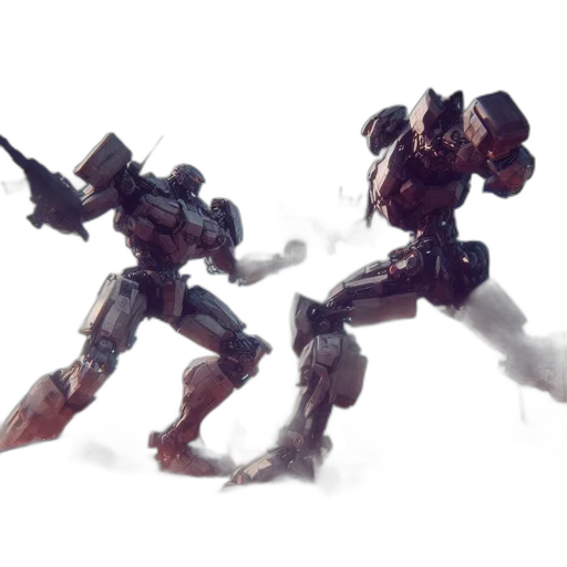 robot, weapon, concept art, 3d render transparent PNG cut-out