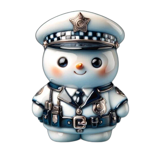 staff, detailed, ceramic, police transparent PNG cut-out