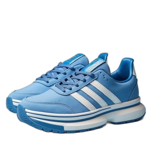 shoes, vaporwave, 3d render, blue transparent PNG cut-out