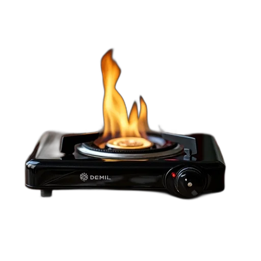 3d render, fire, black, portable transparent PNG cut-out