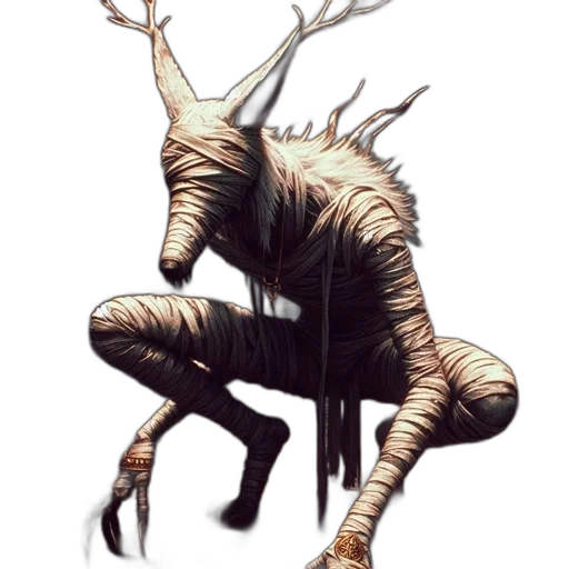 creature, animal, mask, staff transparent PNG cut-out