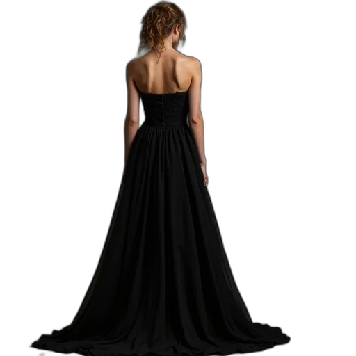 dress, dark, monochrome, theia transparent PNG cut-out