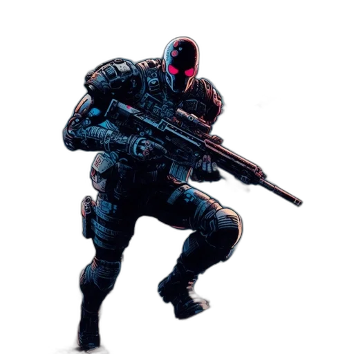 weapon, robot, staff, creature transparent PNG cut-out