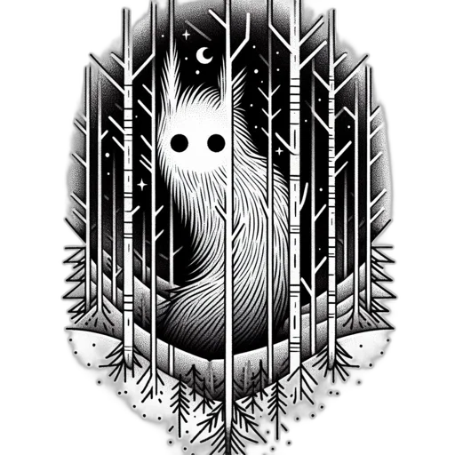 creature, animal, mask, hair transparent PNG cut-out