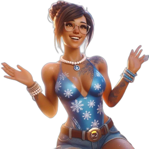 dress, staff, face, jewelry transparent PNG cut-out