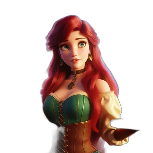 dress, crown, staff, face transparent PNG cut-out