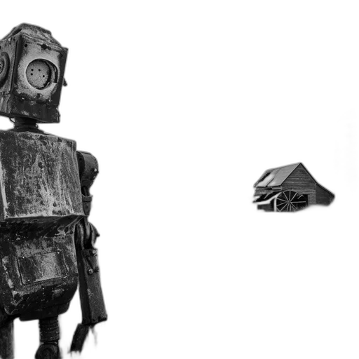 robot, mask, creature, jacket transparent PNG cut-out