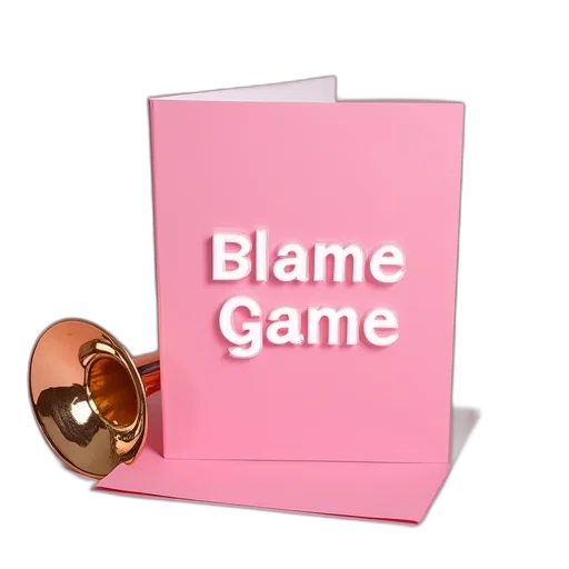 pink, card, text, blame transparent PNG cut-out