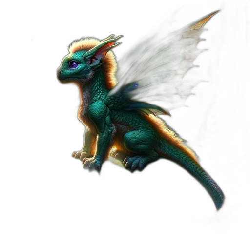 dragon, creature, staff, animal transparent PNG cut-out