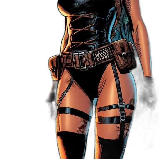 comic book art, concept art, female, character transparent PNG cut-out