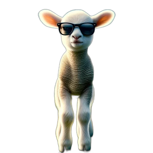 animal, staff, creature, 3d render transparent PNG cut-out