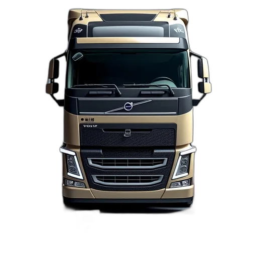 photorealistic, volvo, truck, displayed transparent PNG cut-out