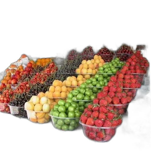 food, crown, photorealistic, colorful transparent PNG cut-out