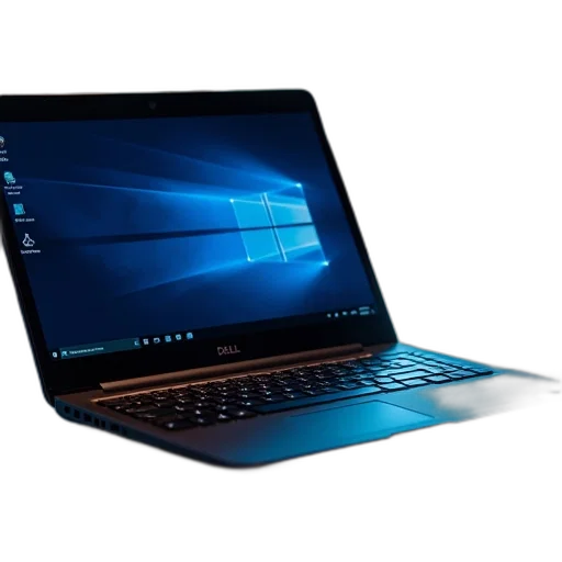 3d render, dell, latitude, laptop transparent PNG cut-out