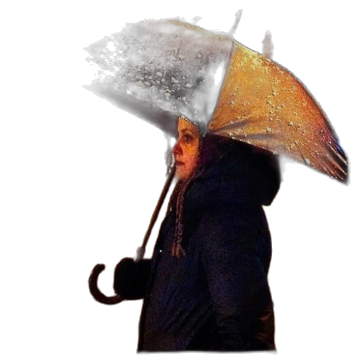 umbrella, hat, staff, jacket transparent PNG cut-out