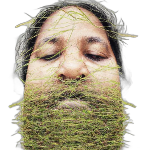 hair, mask, face, creature transparent PNG cut-out