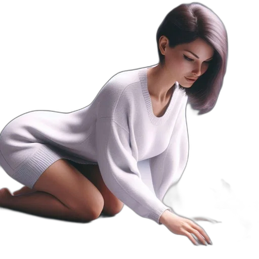 dress, jewelry, hair, jacket transparent PNG cut-out