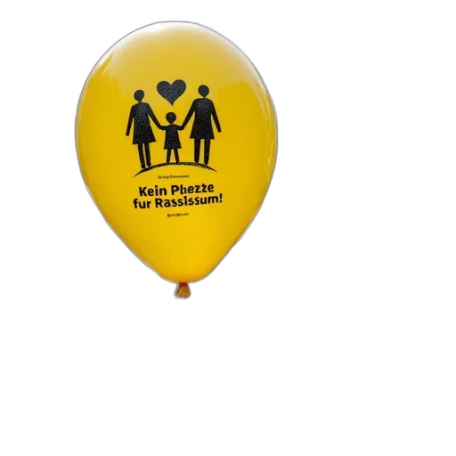 large, yellow, balloon, black transparent PNG cut-out