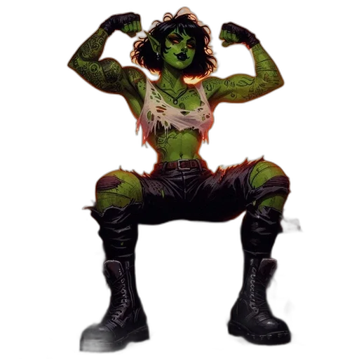 creature, concept art, comic book art, 3d render transparent PNG cut-out