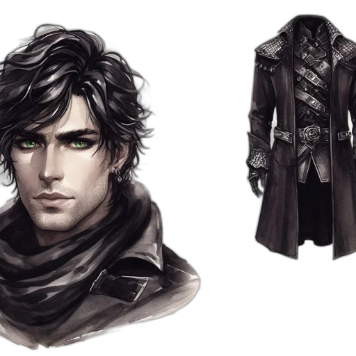 jacket, concept art, fantasy art, comic book art transparent PNG cut-out