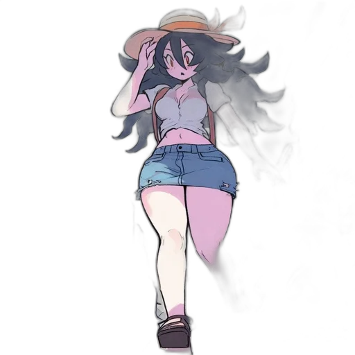 hat, dress, jacket, staff transparent PNG cut-out