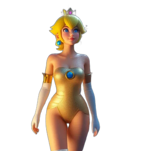dress, crown, jewelry, staff transparent PNG cut-out