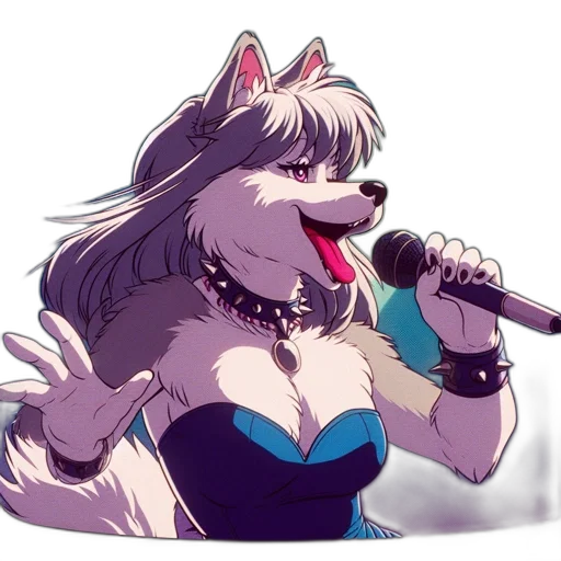 staff, animal, cartoon, vaporwave transparent PNG cut-out