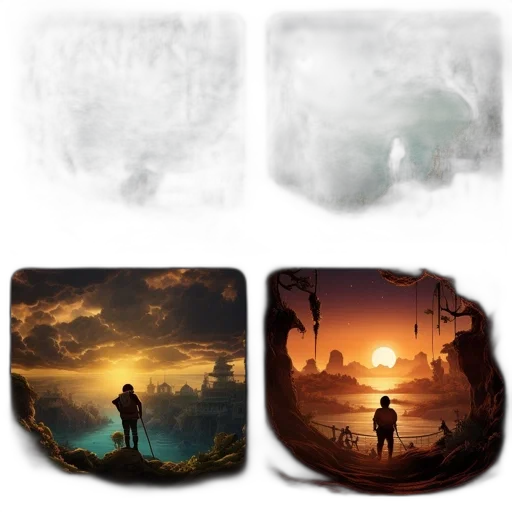 concept art, fantasy art, photorealistic, 3d render transparent PNG cut-out