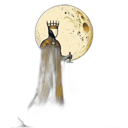 crown, staff, sword, fantasy art transparent PNG cut-out