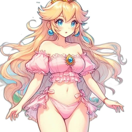 dress, crown, pixel art, concept art transparent PNG cut-out