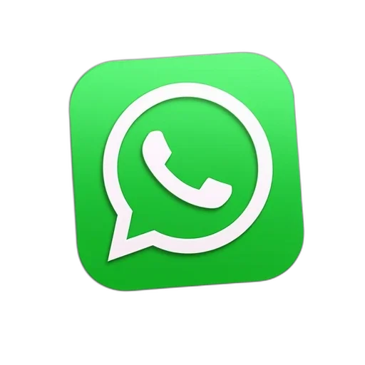 green, white, whatsapp, icon transparent PNG cut-out