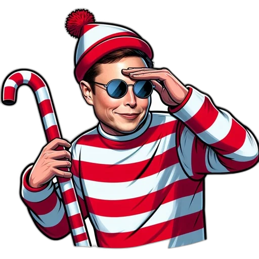 staff, hat, cartoon, pixel art transparent PNG cut-out