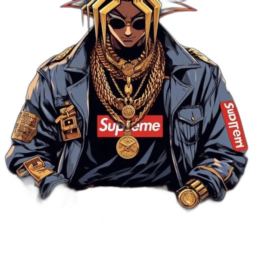 jacket, jewelry, concept art, comic book art transparent PNG cut-out