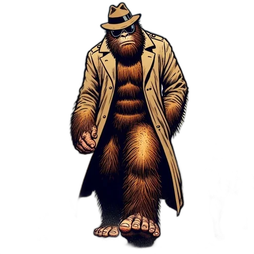 jacket, animal, creature, staff transparent PNG cut-out