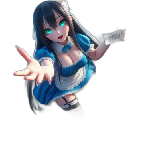 dress, staff, weapon, robot transparent PNG cut-out