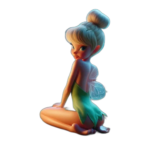 dress, hair, concept art, 3d render transparent PNG cut-out