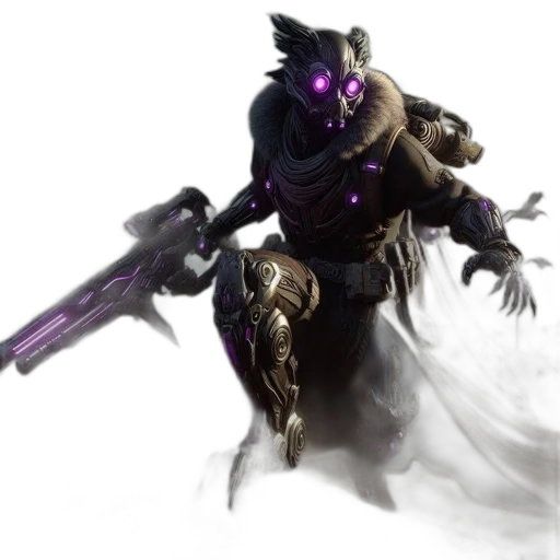 weapon, staff, mask, robot transparent PNG cut-out