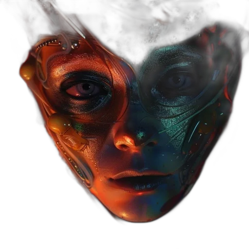 mask, face, robot, creature transparent PNG cut-out