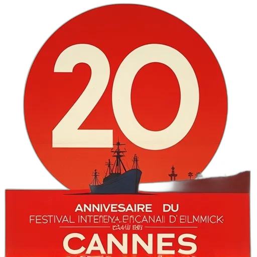 vintage, poster, celebrating, 20th transparent PNG cut-out