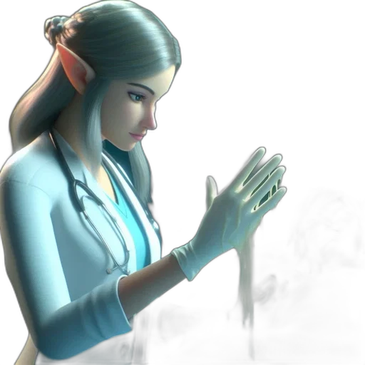 staff, concept art, fantasy art, 3d render transparent PNG cut-out