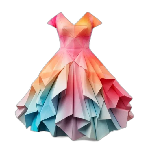 dress, 3d render, photorealistic, watercolor transparent PNG cut-out
