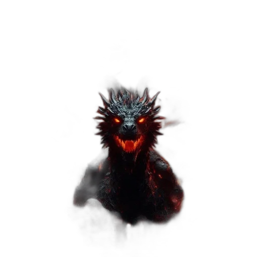 creature, animal, dragon, crown transparent PNG cut-out