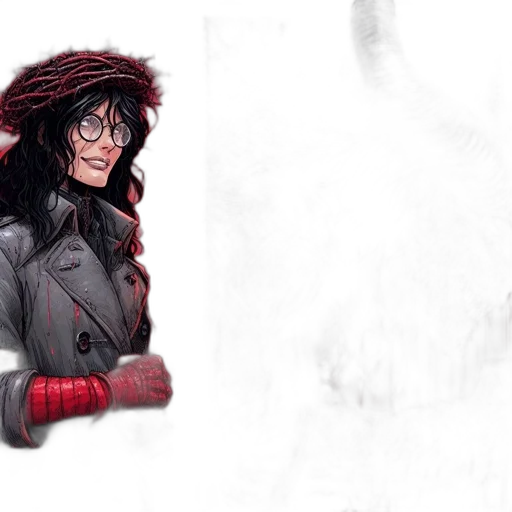 jacket, comic book art, concept art, fantasy art transparent PNG cut-out